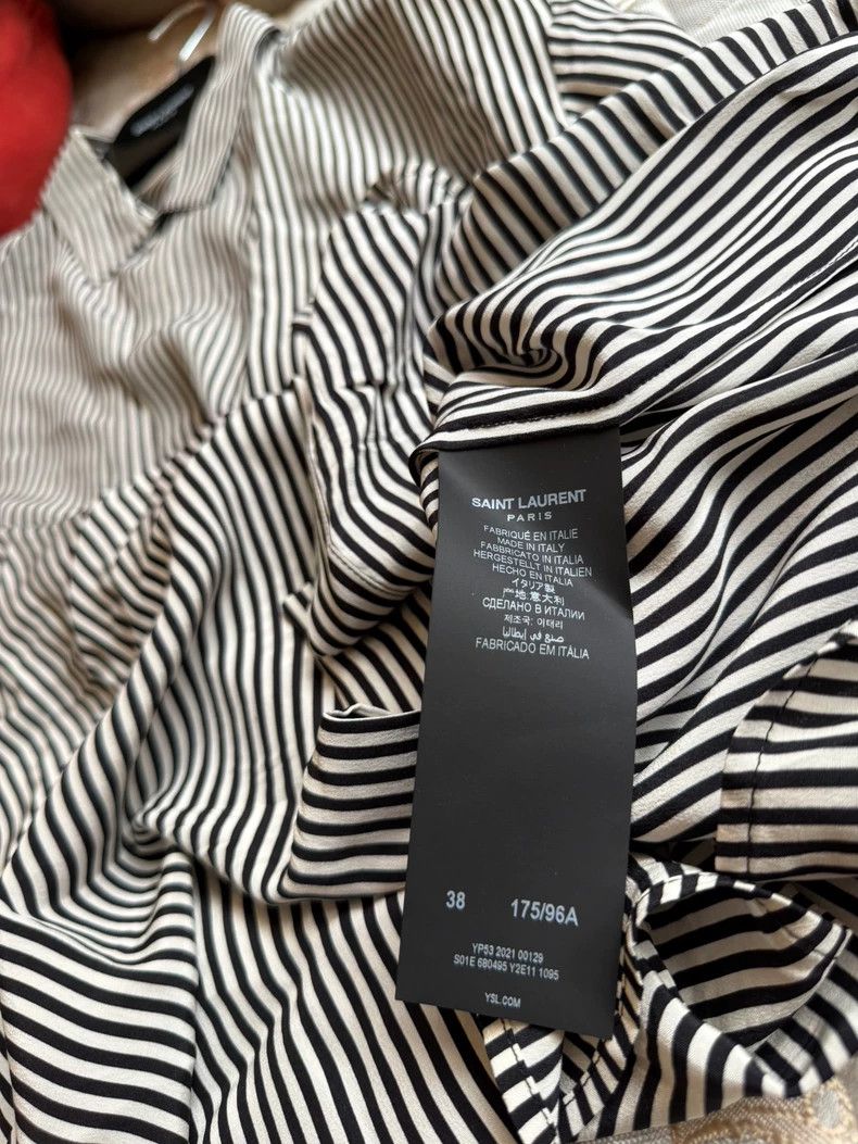 Saint Laurent Paris Saint Laurent Striped Silk Shirt Size 38- DMC Size US S / EU 44-46 / 1 - 4 Thumbnail