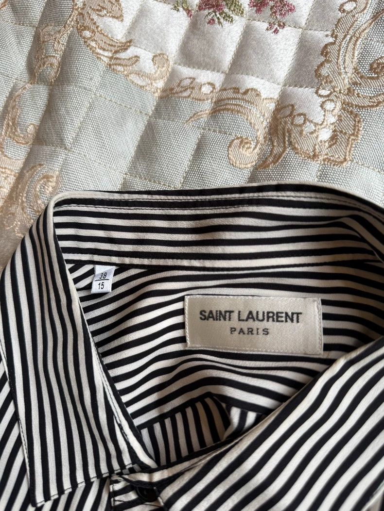 Saint Laurent Paris Saint Laurent Striped Silk Shirt Size 38- DMC Size US S / EU 44-46 / 1 - 6 Thumbnail