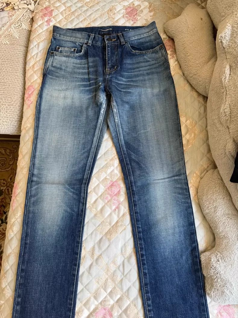 Light Blue Frayed Denim Pants Size 29- DMC