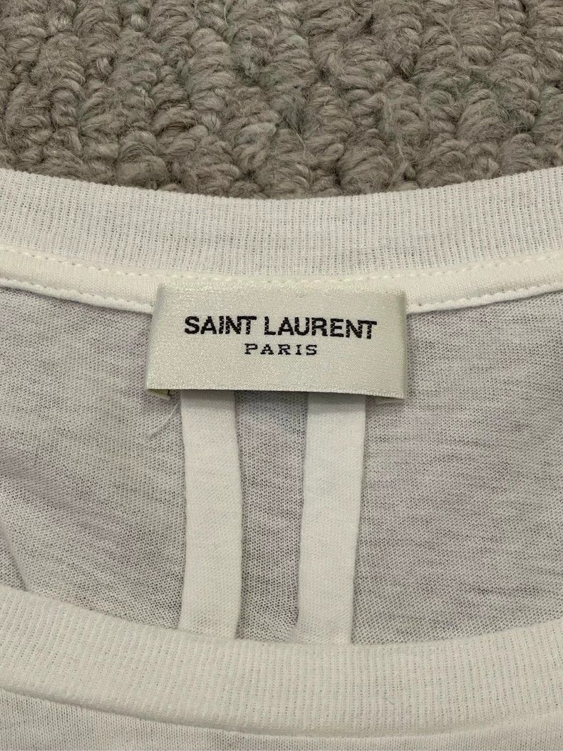 Saint Laurent Paris Saint Laurent White Dinosaur Print T-Shirt- DMC Size US M / EU 48-50 / 2 - 4 Thumbnail