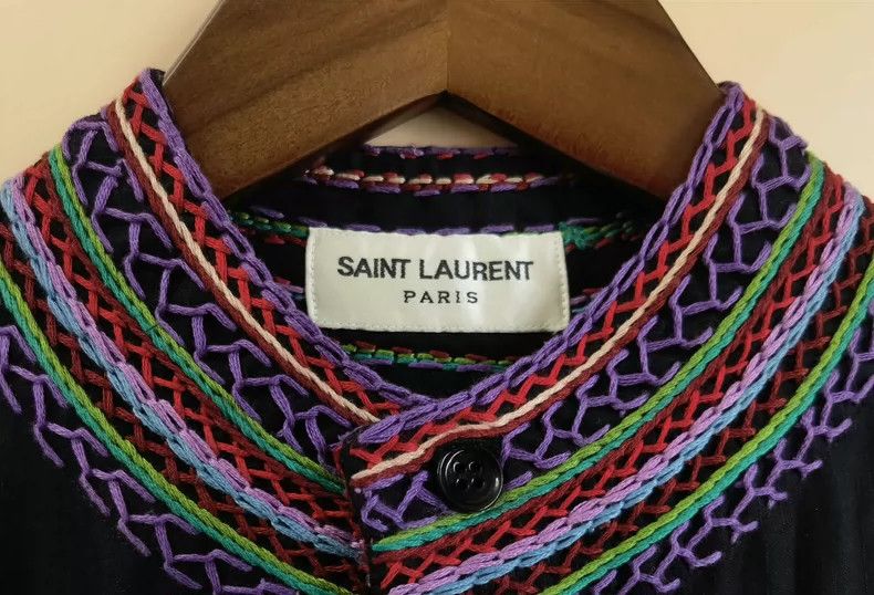 Saint Laurent Paris Saint Laurent 2015SS Embroidered Shirt- DMC Size US M / EU 48-50 / 2 - 3 Thumbnail