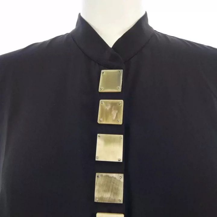 Dries Van Noten Dries Van Noten Silk Shirt with Mandarin Collar- DMC Size US S / EU 44-46 / 1 - 5 Thumbnail