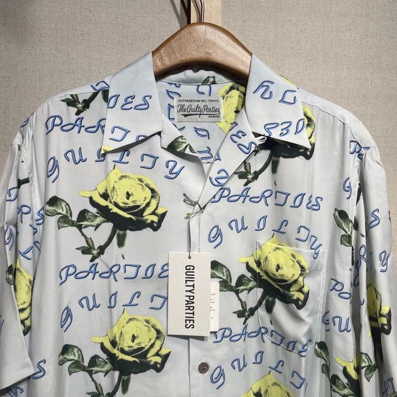 Wacko Maria Wacko Maria Rose Print Summer Shirt- DMC Size US M / EU 48-50 / 2 - 4 Thumbnail