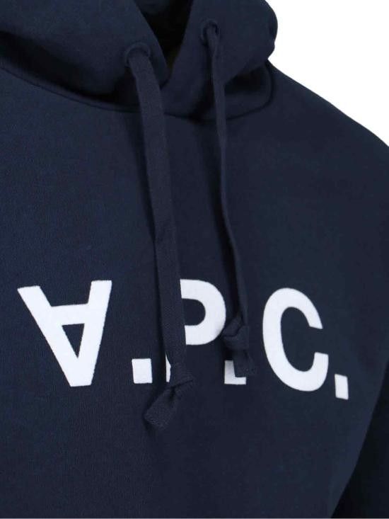 A.P.C. A.P.C. Men Hoodies COHBN M27908 TIQ Blue Size US M / EU 48-50 / 2 - 3 Thumbnail