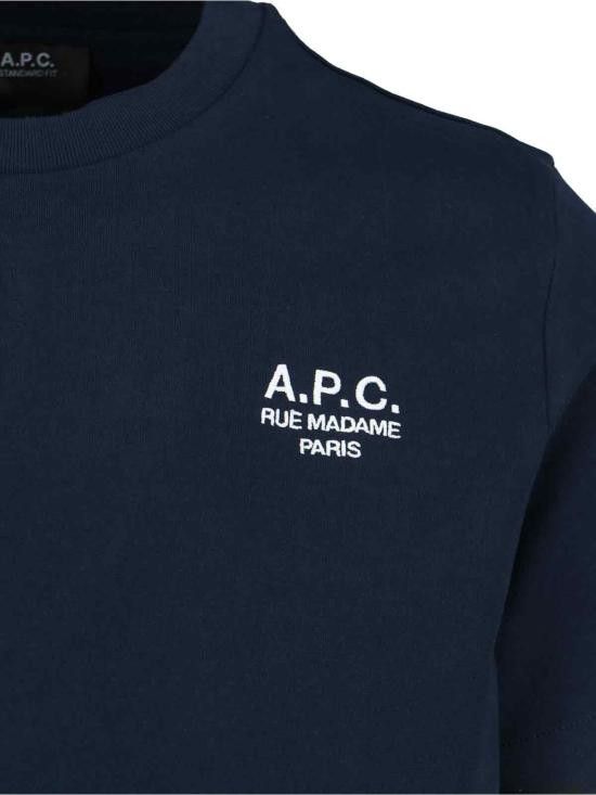 Tシャツ・カットソー A.P.C. Men T-shirt Blue COHBUM26388 TIQ A.P.C.：Tシャツ メンズ - ブルー | GIGLIO.COMオンラインの