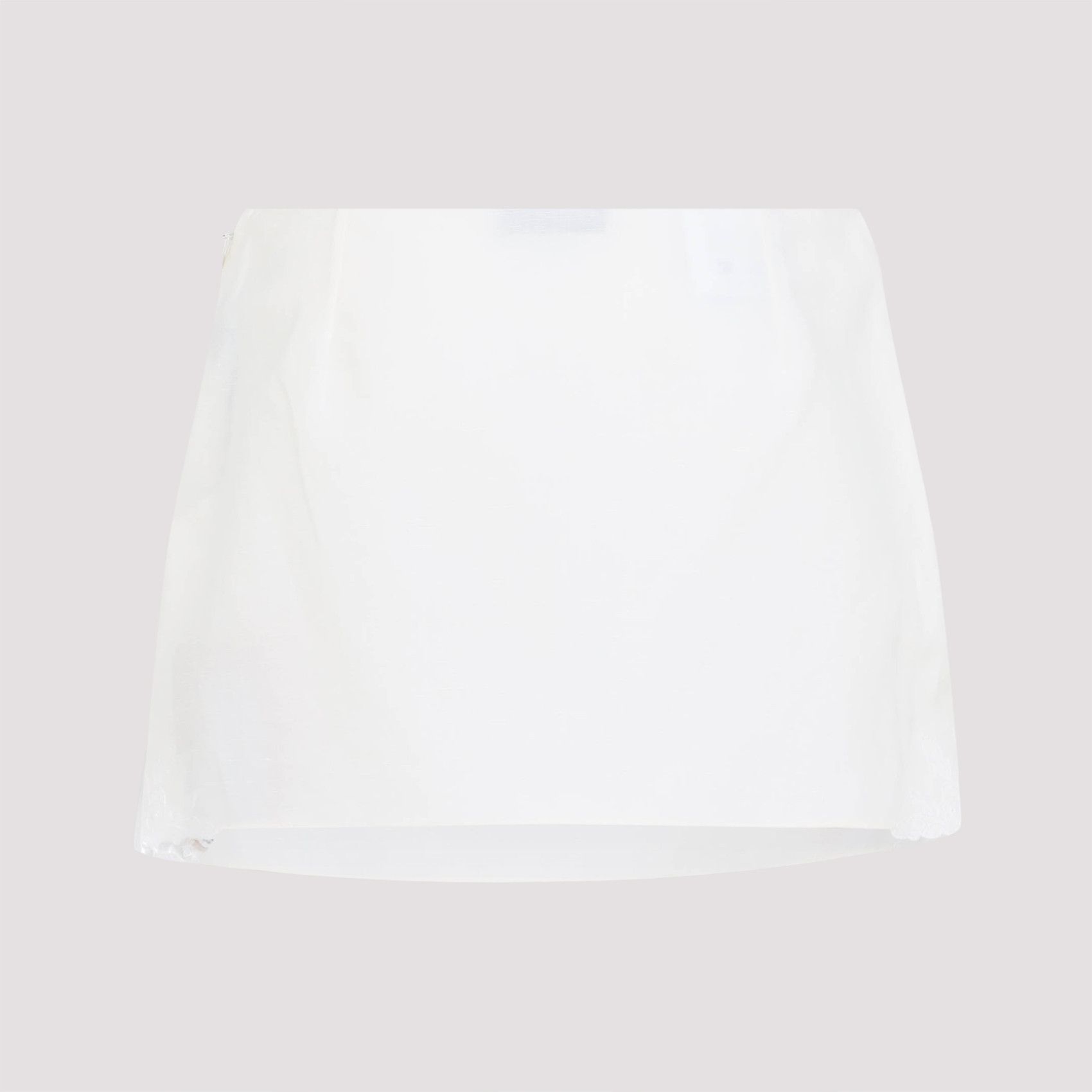 Miu Miu Miu Miu Linen and Cotton Mini Skirt Size 28" / US 6 / IT 42 - 2 Thumbnail