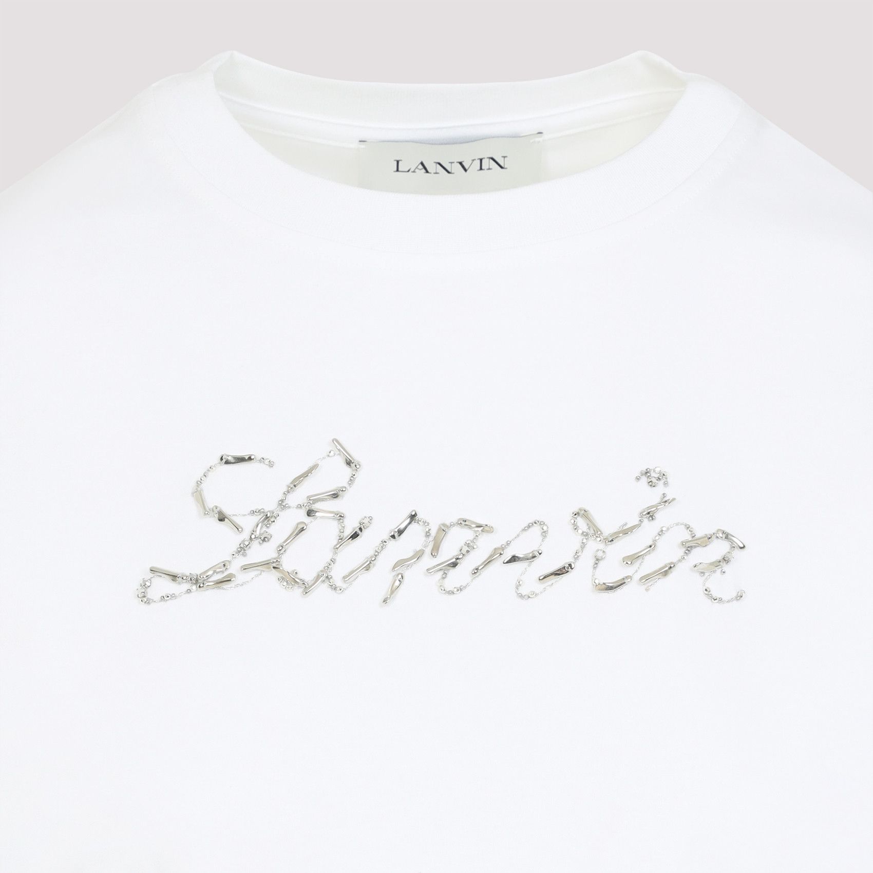 Lanvin Lanvin Embroidered Script Logo T-shirt Size S / US 4 / IT 40 - 3 Thumbnail
