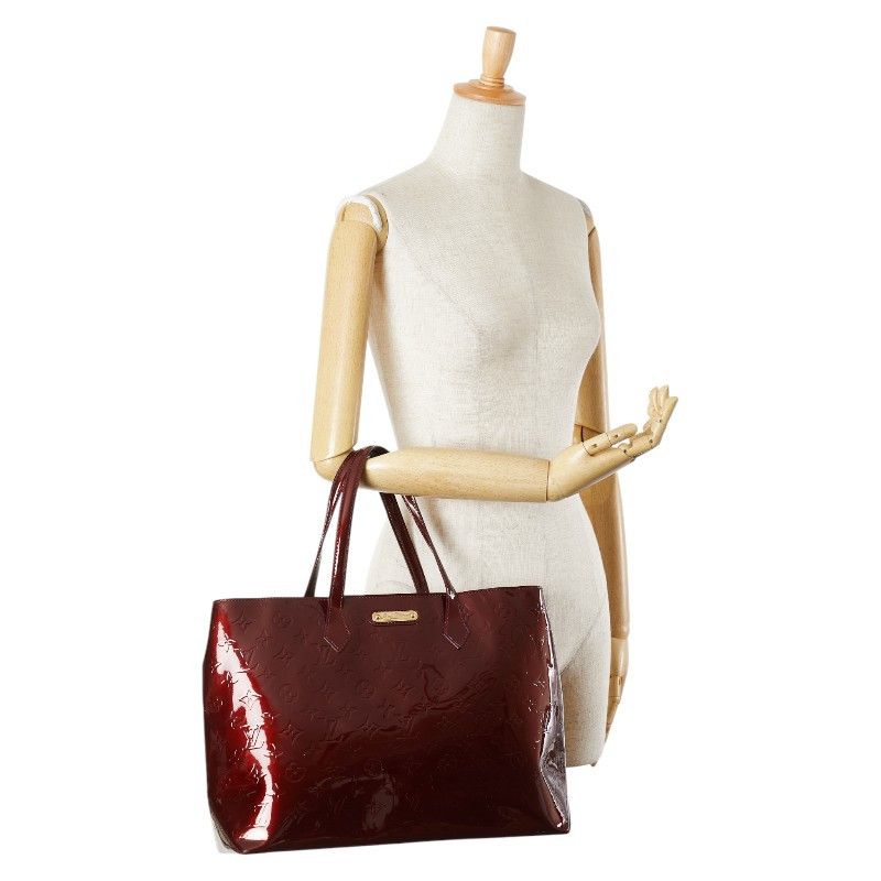 Louis Vuitton Louis Vuitton Louis Vuitton Wilshire MM Monogram Vernis Tote Bag Enamel Tote Bag M91646 Size ONE SIZE - 12 Thumbnail
