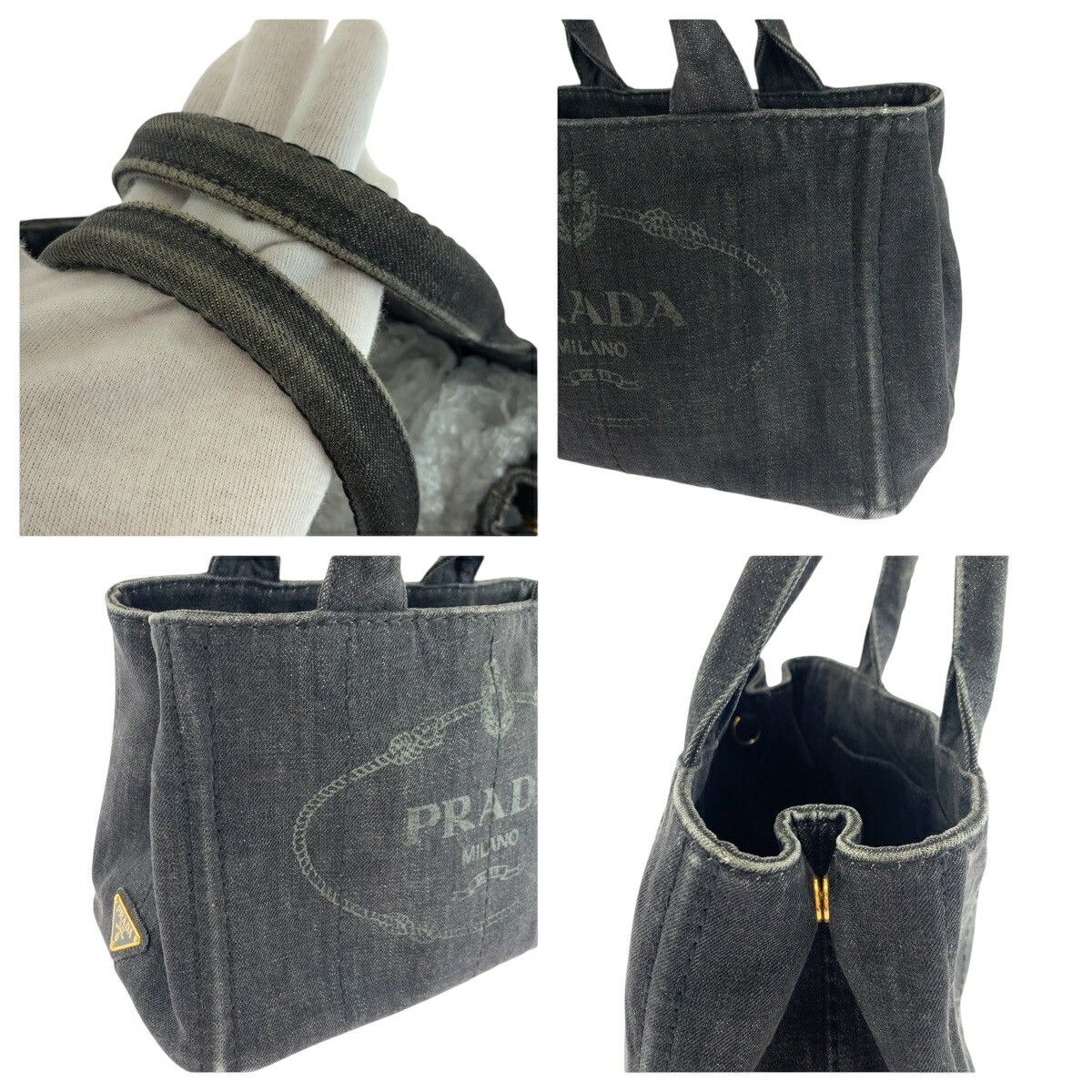 Prada Prada Prada Canapa Tote Canvas 2way Bag Canvas Shoulder Bag 1BG439 DUTY FREE for USA Size ONE SIZE - 5 Thumbnail