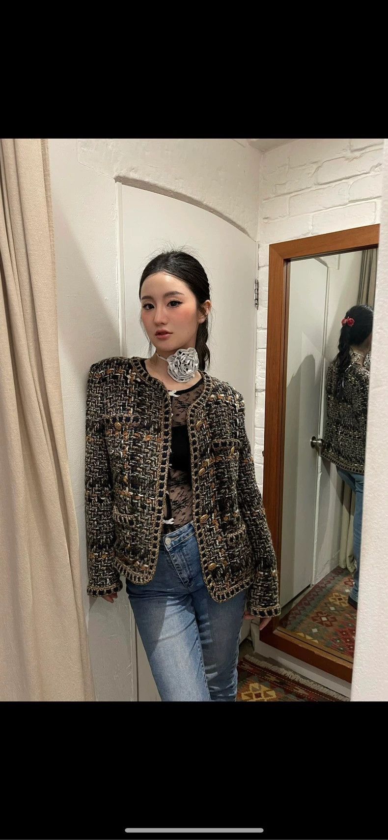 Chanel Chanel Brown Tweed Jacket from 16 Roma Collection- DMC Size US M / EU 48-50 / 2 - 6 Thumbnail
