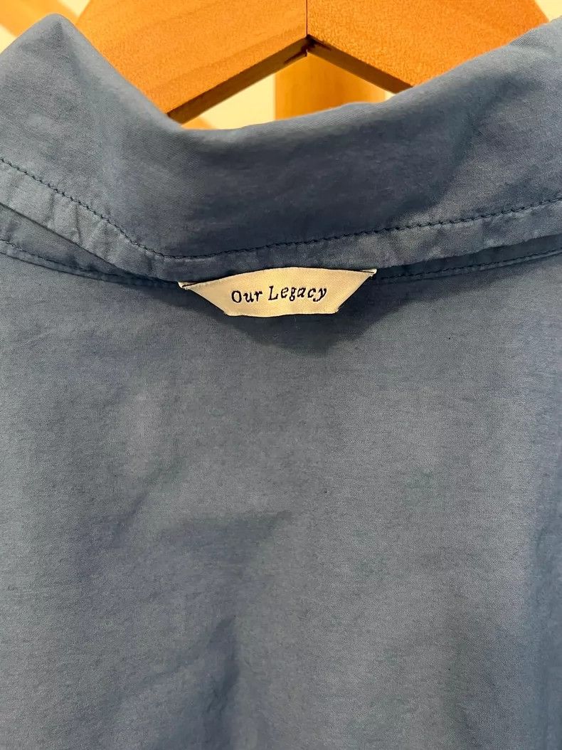 Our Legacy Our Legacy Blue Oversized Cotton Shirt- DMC Size US M / EU 48-50 / 2 - 3 Thumbnail