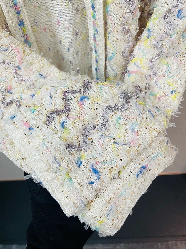 Chanel Chanel Colorful Soft Knit Cardigan with Belt- DMC Size US L / EU 52-54 / 3 - 4 Thumbnail