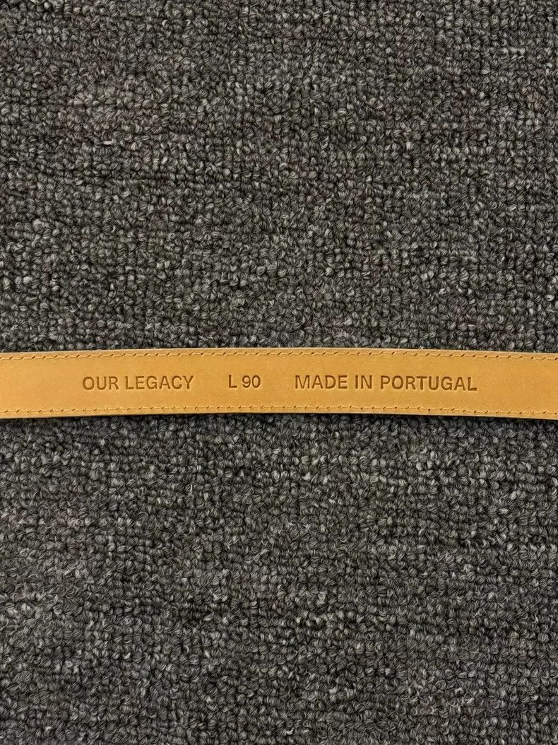 Our Legacy OUR LEGACY Silver Buckle Leather Belt- DMC Size ONE SIZE - 4 Thumbnail