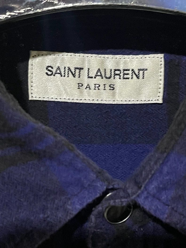 Saint Laurent Paris Saint Laurent Klein Blue Plaid Shirt- DMC Size US M / EU 48-50 / 2 - 3 Thumbnail