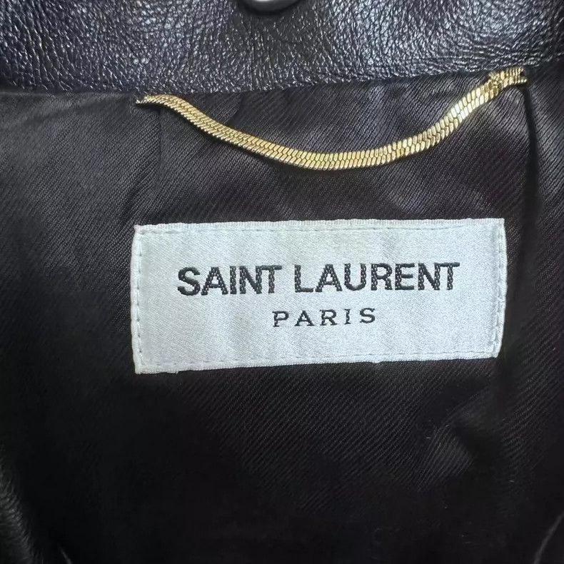 Saint Laurent Paris Saint Laurent Black Motorcycle Leather Jacket- DMC Size US M / EU 48-50 / 2 - 3 Thumbnail
