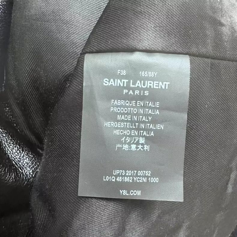 Saint Laurent Paris Saint Laurent Black Motorcycle Leather Jacket- DMC Size US M / EU 48-50 / 2 - 4 Thumbnail