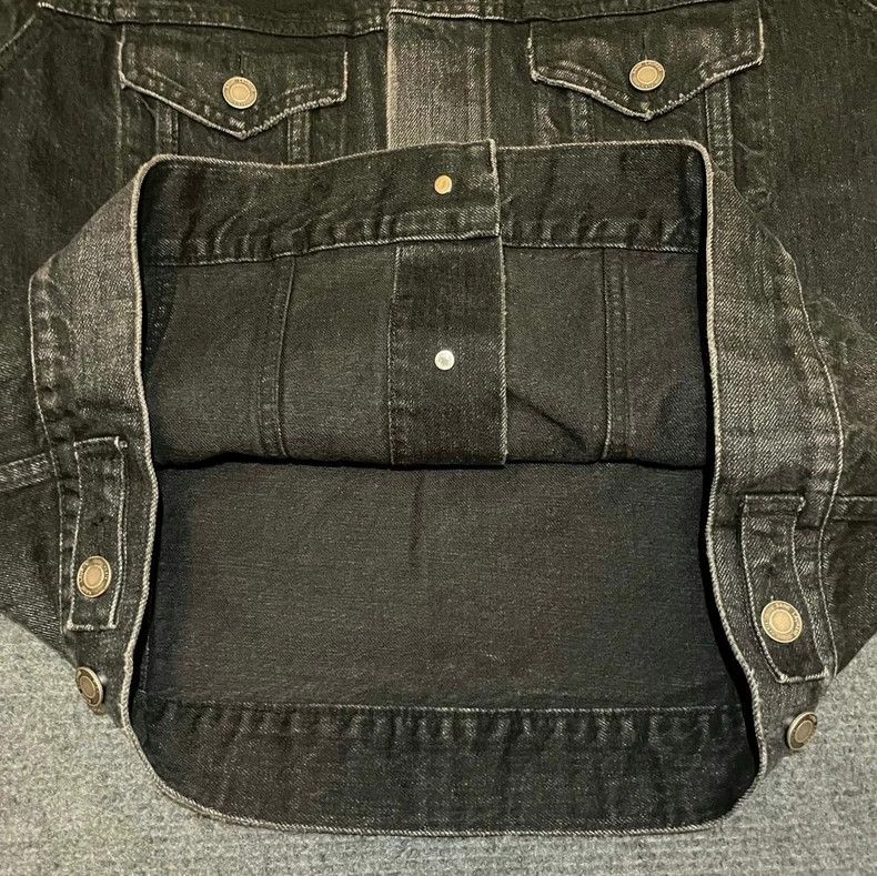 Saint Laurent Paris Black Denim Jacket by Slp/Ysl Size XL- DMC Size US XL / EU 56 / 4 - 7 Thumbnail