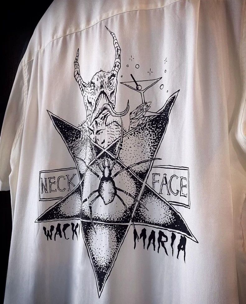 Wacko Maria WACKOMARIA NECK FACE Short Sleeve Hawaiian Shirt- DMC Size US L / EU 52-54 / 3 - 6 Thumbnail