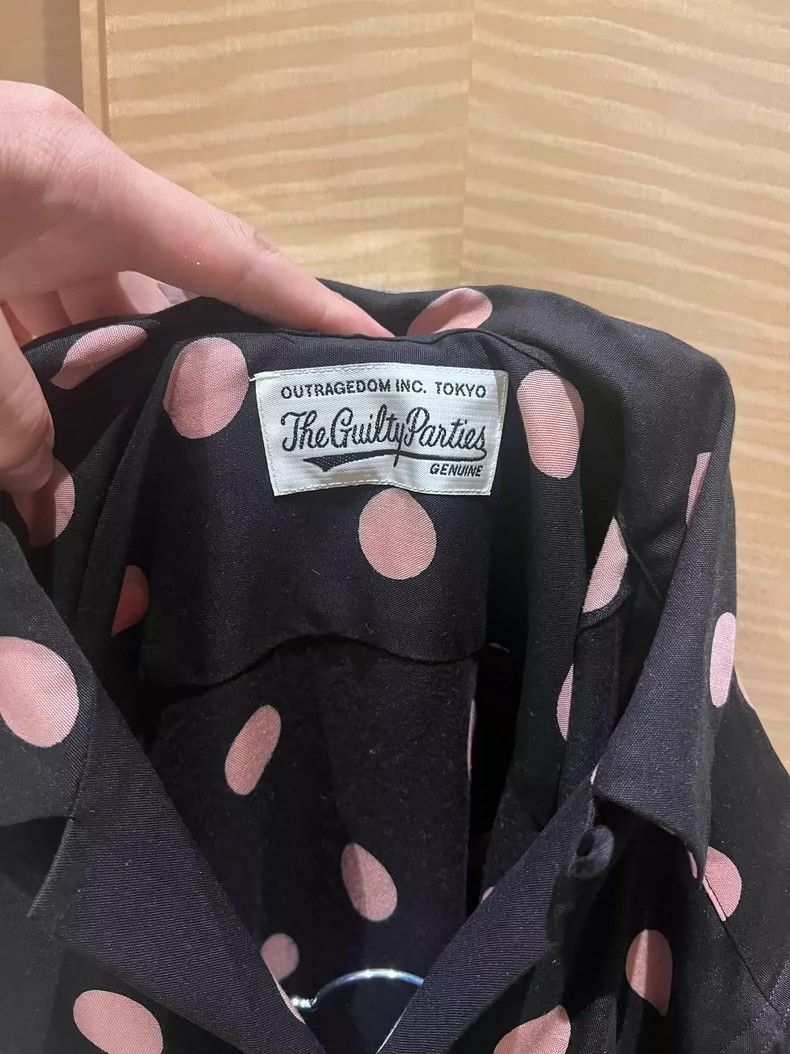 Comme des Garcons WACKO MARIA Black and Pink Polka Dot Shirt- DMC Size US L / EU 52-54 / 3 - 2 Thumbnail