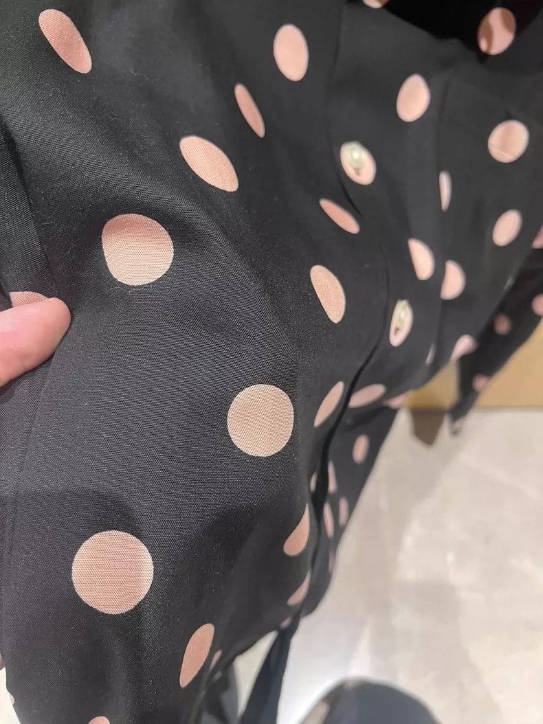 Comme des Garcons WACKO MARIA Black and Pink Polka Dot Shirt- DMC Size US L / EU 52-54 / 3 - 4 Thumbnail