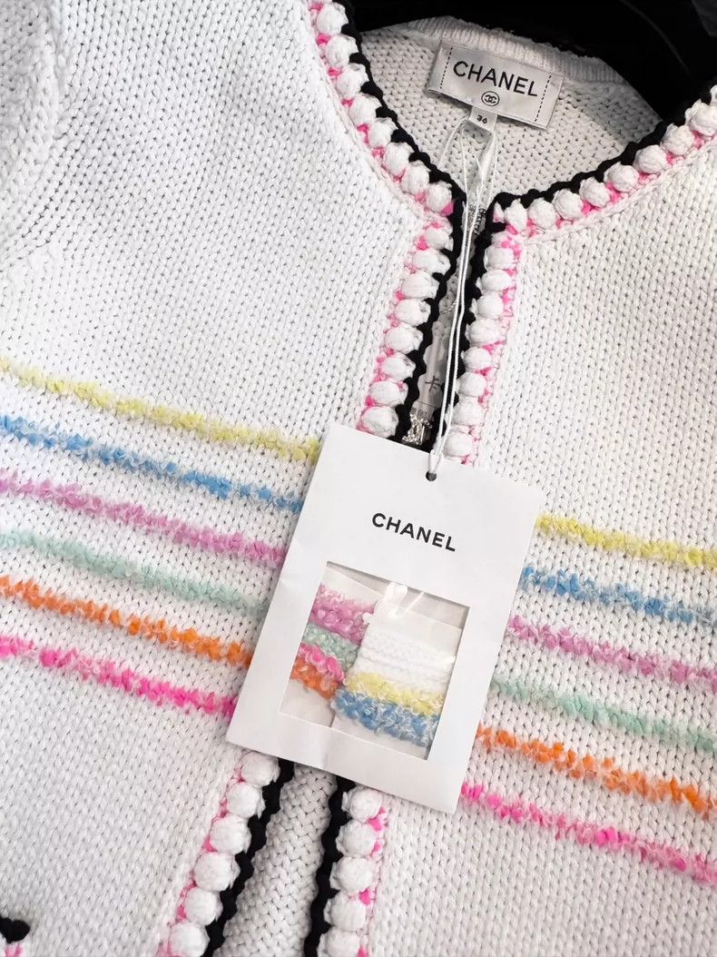 Chanel Chanel Colorful Striped Knit Cardigan- DMC Size US S / EU 44-46 / 1 - 5 Thumbnail
