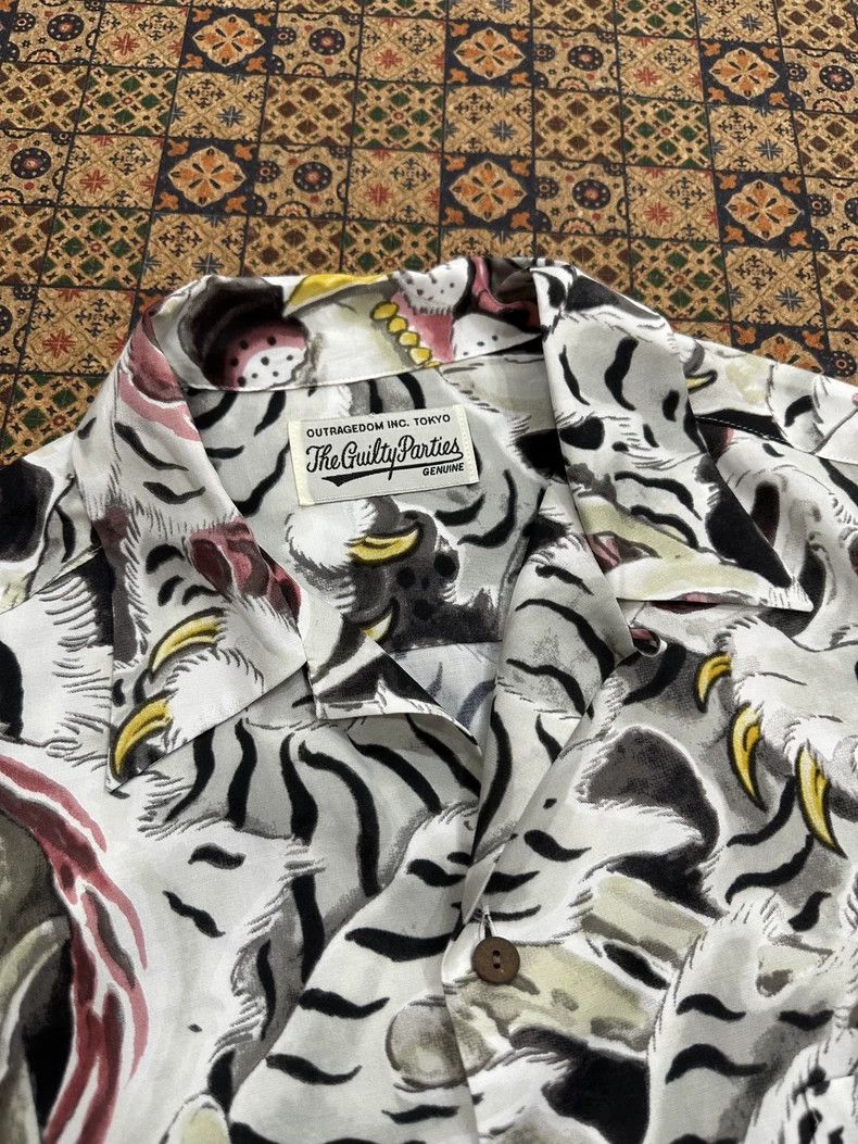 Wacko Maria WACKO MARIA Skull Tiger Hawaiian Long Sleeve Shirt- DMC Size US XL / EU 56 / 4 - 3 Thumbnail