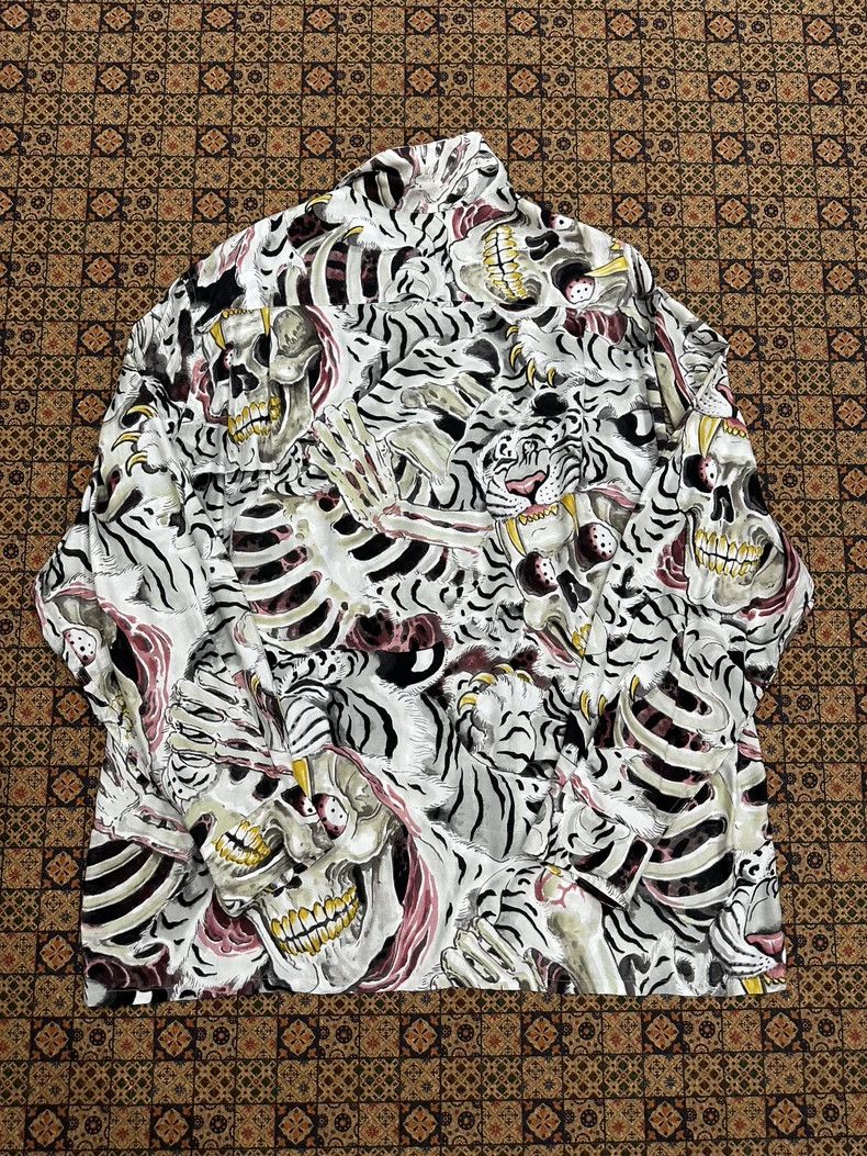 Wacko Maria WACKO MARIA Skull Tiger Hawaiian Long Sleeve Shirt- DMC Size US XL / EU 56 / 4 - 2 Thumbnail