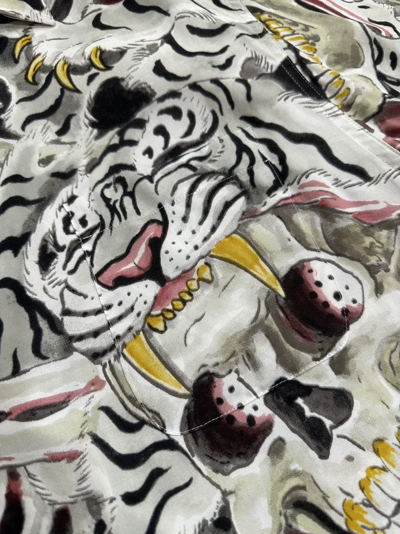 Wacko Maria WACKO MARIA Skull Tiger Hawaiian Long Sleeve Shirt- DMC Size US XL / EU 56 / 4 - 4 Thumbnail
