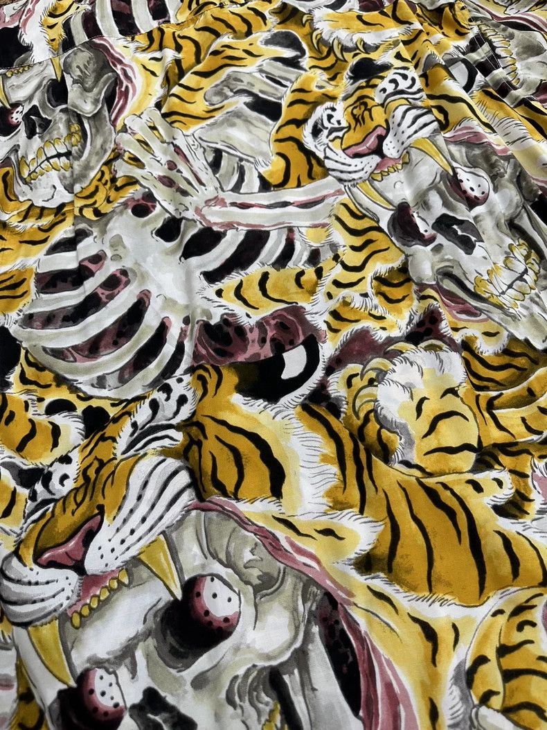 Wacko Maria WACKO MARIA Skull Tiger Hawaiian Long Sleeve Shirt- DMC Size US XL / EU 56 / 4 - 4 Thumbnail