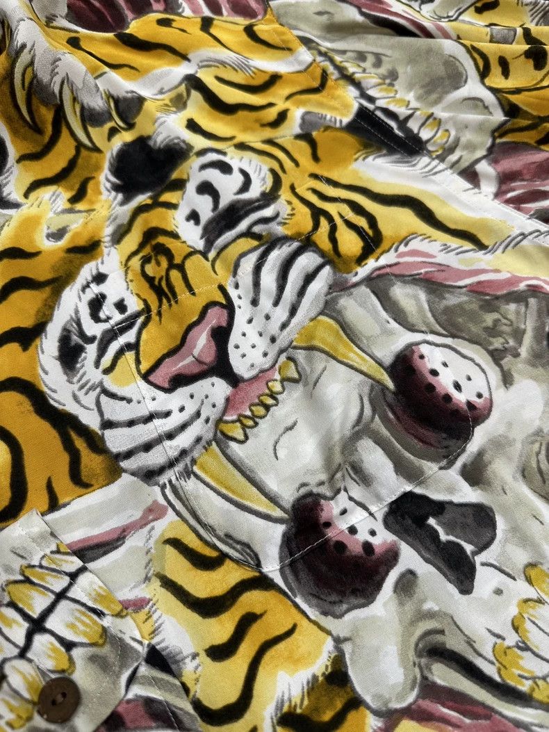 Wacko Maria WACKO MARIA Skull Tiger Hawaiian Long Sleeve Shirt- DMC Size US XL / EU 56 / 4 - 5 Thumbnail