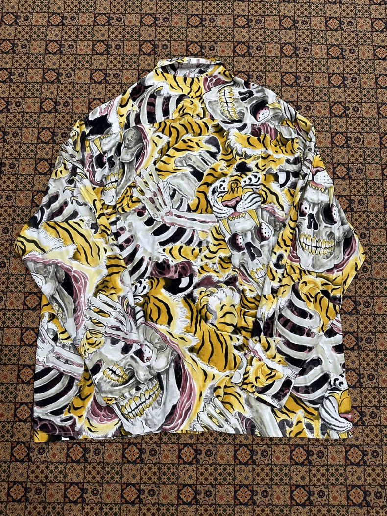 Wacko Maria WACKO MARIA Skull Tiger Hawaiian Long Sleeve Shirt- DMC Size US XL / EU 56 / 4 - 2 Thumbnail