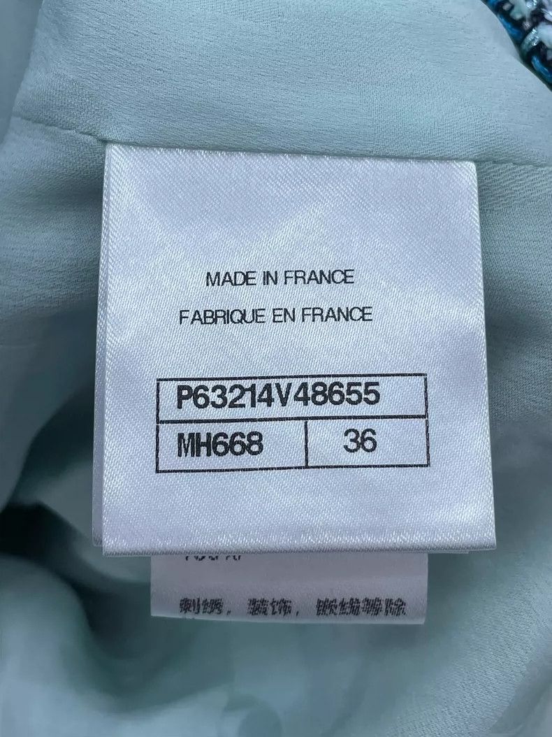 Chanel Chanel Light Blue Tweed Jacket- DMC Size US S / EU 44-46 / 1 - 6 Thumbnail