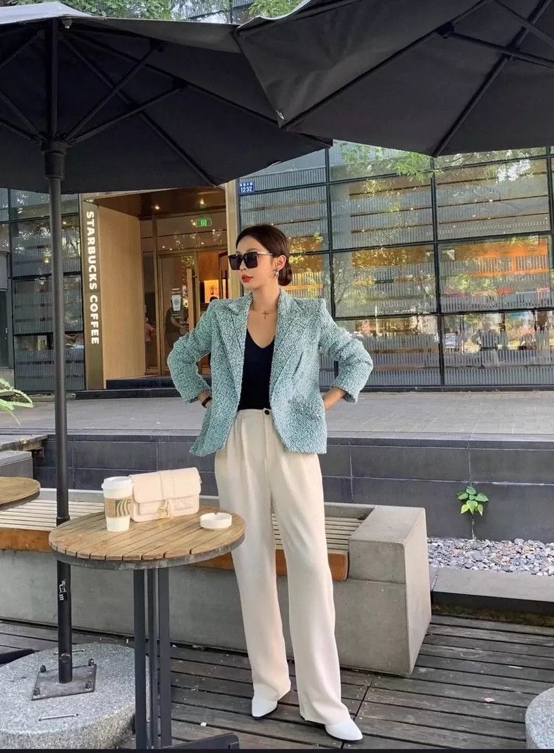 Chanel Chanel Light Blue Tweed Jacket- DMC Size US S / EU 44-46 / 1 - 9 Thumbnail