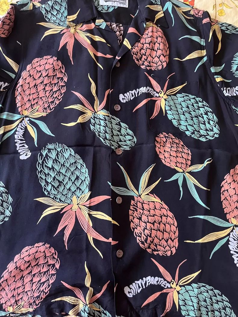 Wacko Maria Pineapple Print Short Sleeve Button-Up Shirt- DMC Size US S / EU 44-46 / 1 - 2 Thumbnail