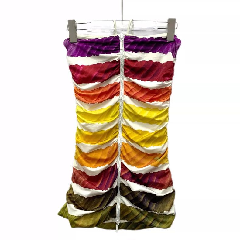 Chanel Chanel Color Block Dress with Graffiti Design- DMC Size US 38 / EU 54 - 2 Thumbnail