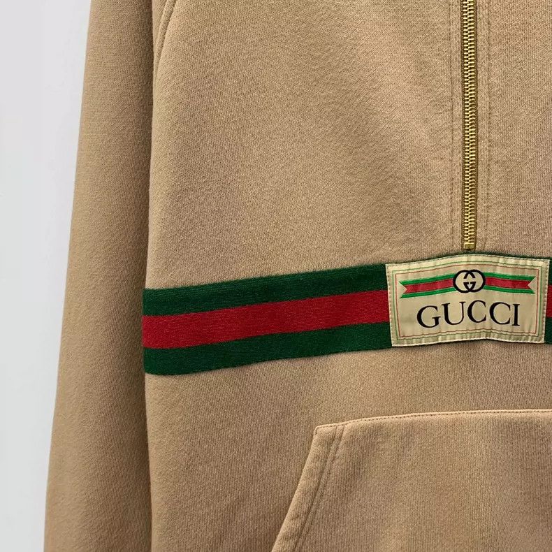 Gucci Gucci Brown Logo Stripe Hooded Sweatshirt- DMC Size US S / EU 44-46 / 1 - 5 Thumbnail