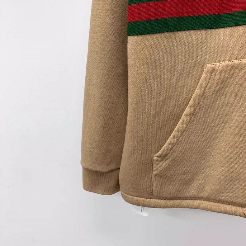 Gucci Gucci Brown Logo Stripe Hooded Sweatshirt- DMC Size US S / EU 44-46 / 1 - 3 Thumbnail