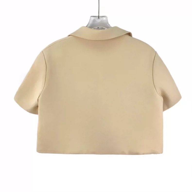 Gucci Gucci Beige Wool Short Sleeve Jacket- DMC Size US XS / EU 42 / 0 - 2 Thumbnail