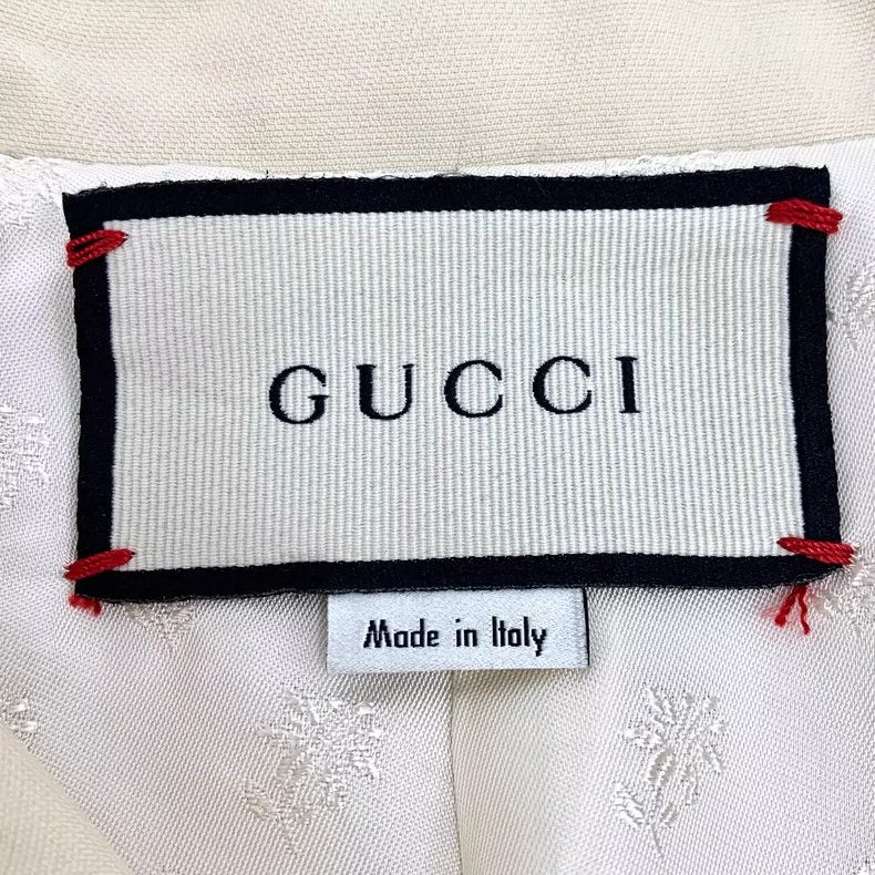 Gucci Gucci Beige Wool Short Sleeve Jacket- DMC Size US XS / EU 42 / 0 - 5 Thumbnail