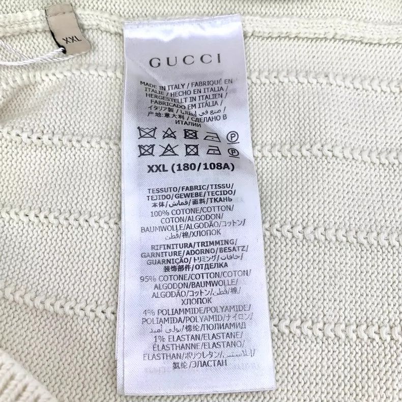 Gucci Gucci Beige V-Neck Long Sleeve Knitted Sweater- DMC Size US XXL / EU 58 / 5 - 6 Thumbnail