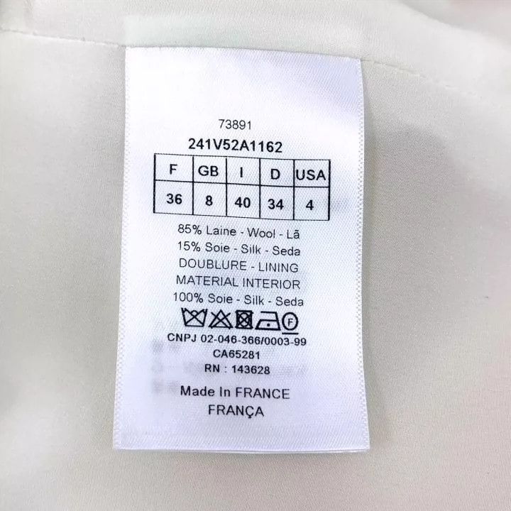 Dior Dior Cream Wool Blend Button-Up Jacket- DMC Size US XS / EU 42 / 0 - 8 Thumbnail