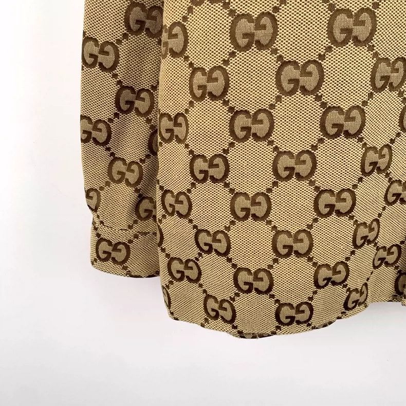 Gucci Gucci Brown Logo Pattern Long Sleeve Shirt- DMC Size US S / EU 44-46 / 1 - 4 Thumbnail