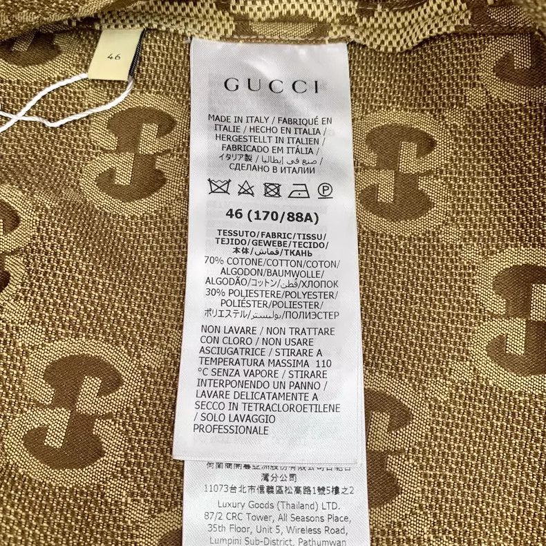 Gucci Gucci Brown Logo Pattern Long Sleeve Shirt- DMC Size US S / EU 44-46 / 1 - 6 Thumbnail