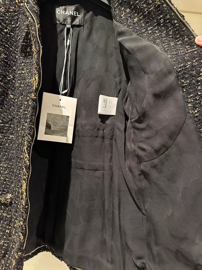 Chanel Chanel Black and Gold Zip Jacket- DMC Size US S / EU 44-46 / 1 - 5 Thumbnail