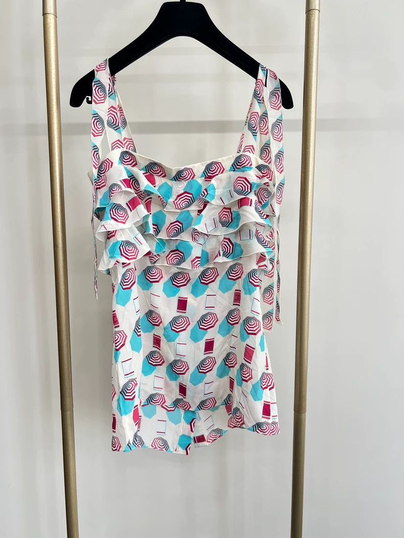 Chanel Chanel Silk Spaghetti Strap Beach Top- DMC Size US S / EU 44-46 / 1 - 2 Thumbnail