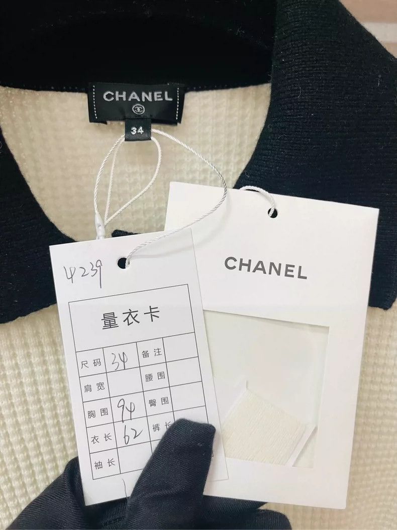 Chanel Chanel Black and White Classic Polo Top- DMC Size US M / EU 48-50 / 2 - 2 Thumbnail