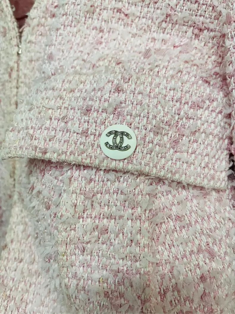 Chanel Chanel Pink Long Coat with Pockets- DMC Size US M / EU 48-50 / 2 - 2 Thumbnail