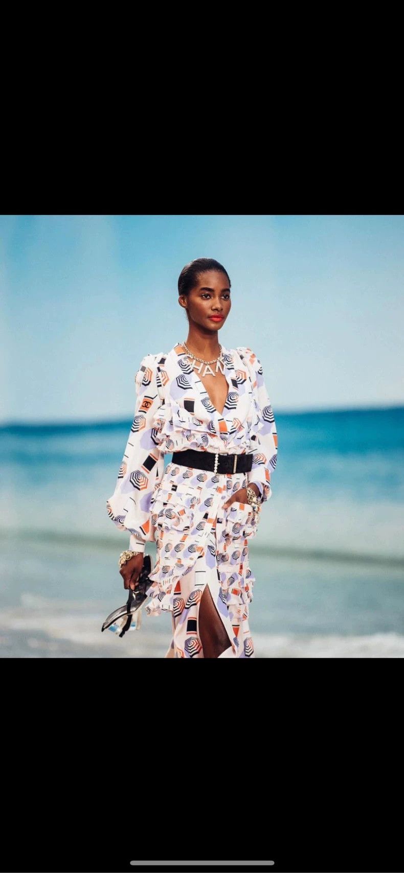 Chanel Chanel Silk Beach Series Shirt with Logos- DMC Size US M / EU 48-50 / 2 - 7 Thumbnail