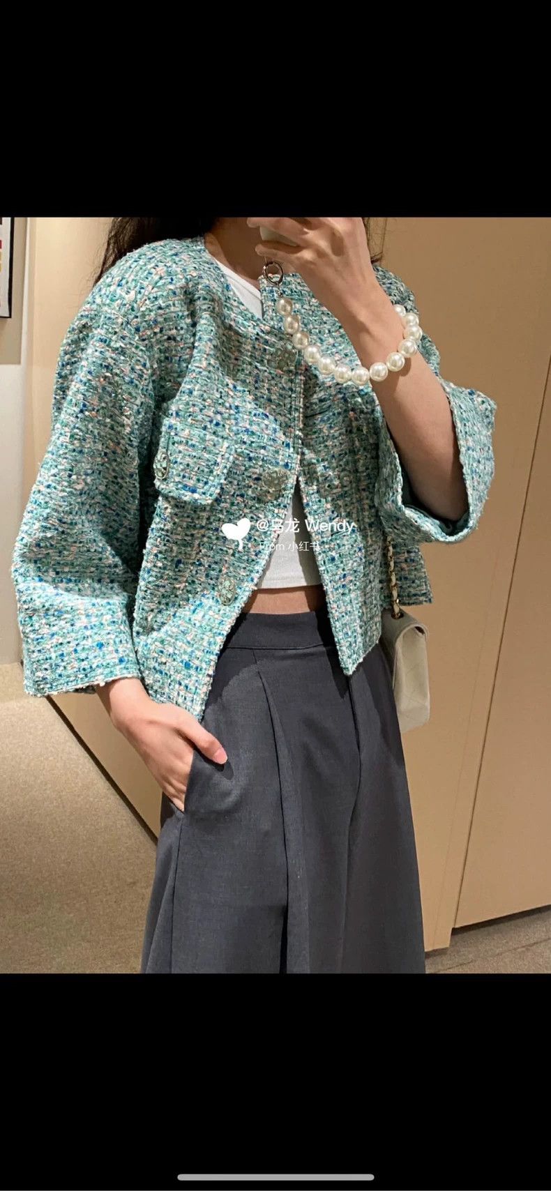 Chanel Green Chanel Twenty Pockets Tweed Jacket- DMC Size US M / EU 48-50 / 2 - 8 Thumbnail