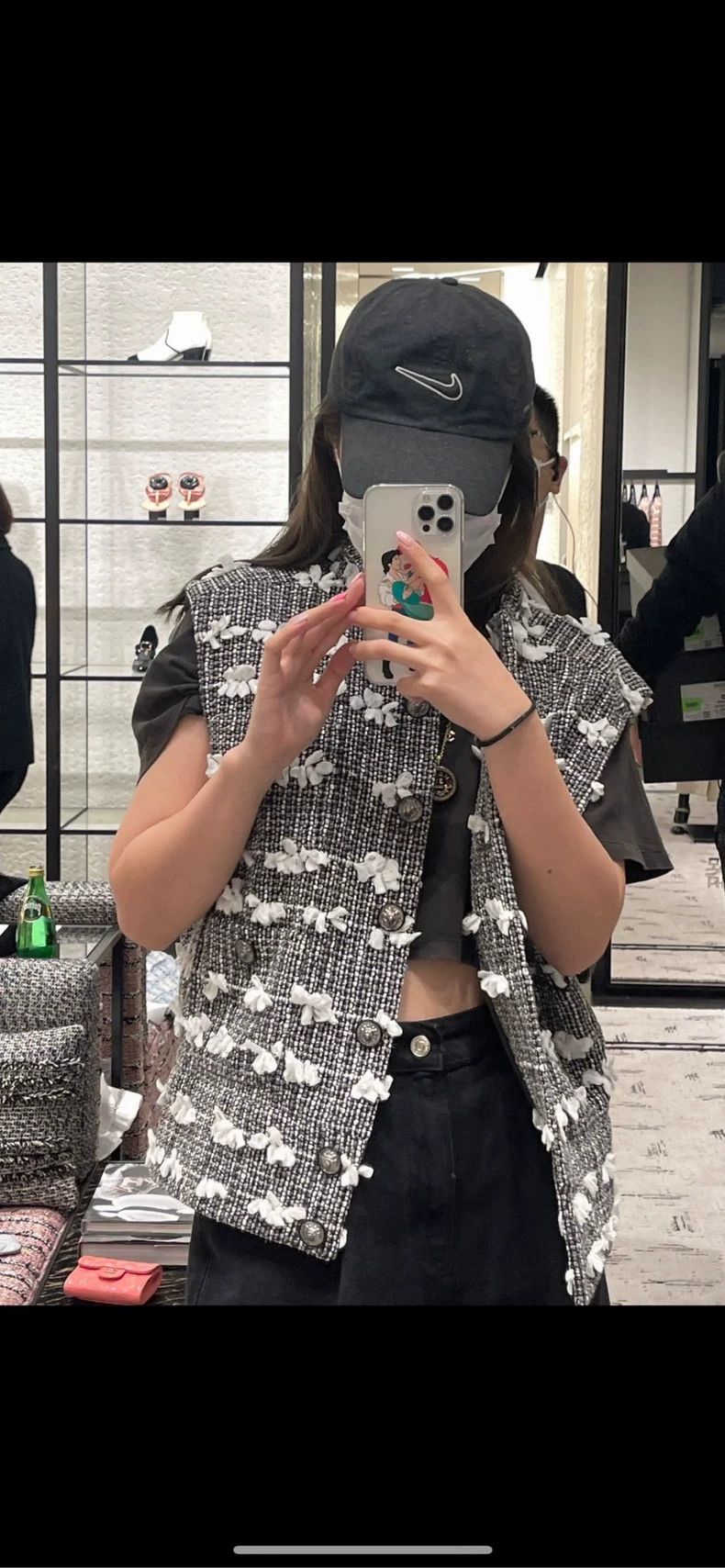 Chanel Black and White Bow Vest- DMC